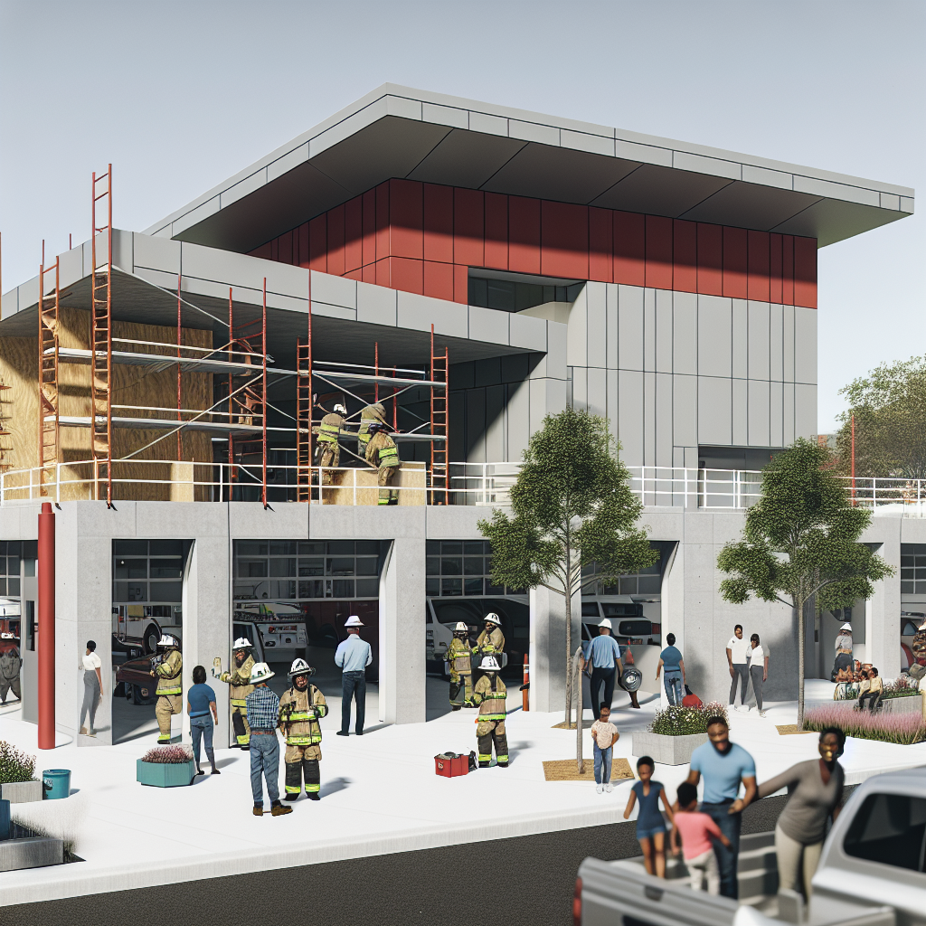 Modern Fire Station Under Construction
