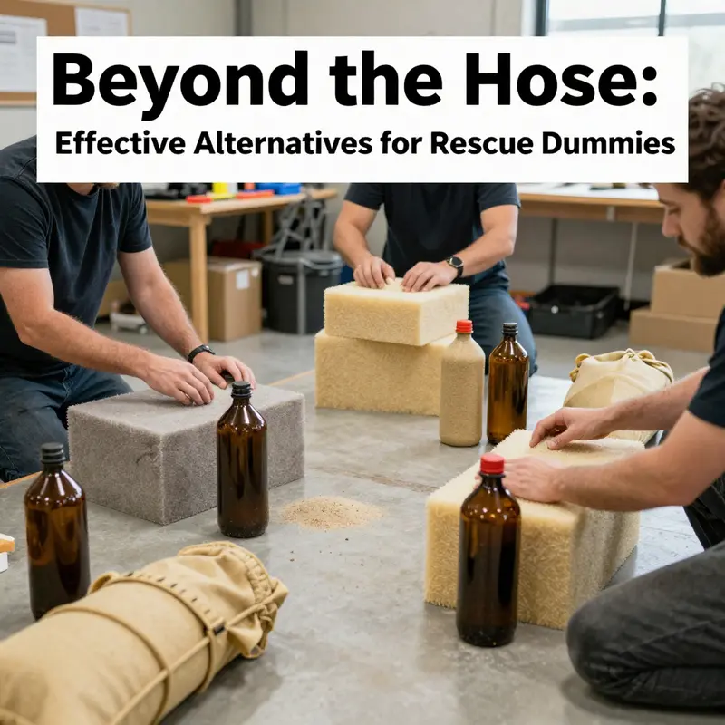 Safe alternatives showcasing effective materials for creating rescue dummies.