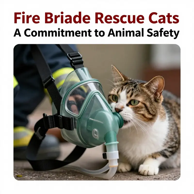 A firefighter demonstrates dedication and skill in rescuing a cat from a smoke-filled environment.