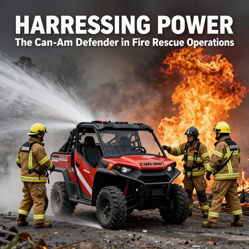 The Can-Am Defender UTV exemplifies superior durability and versatility, essential for firefighting and rescue missions.