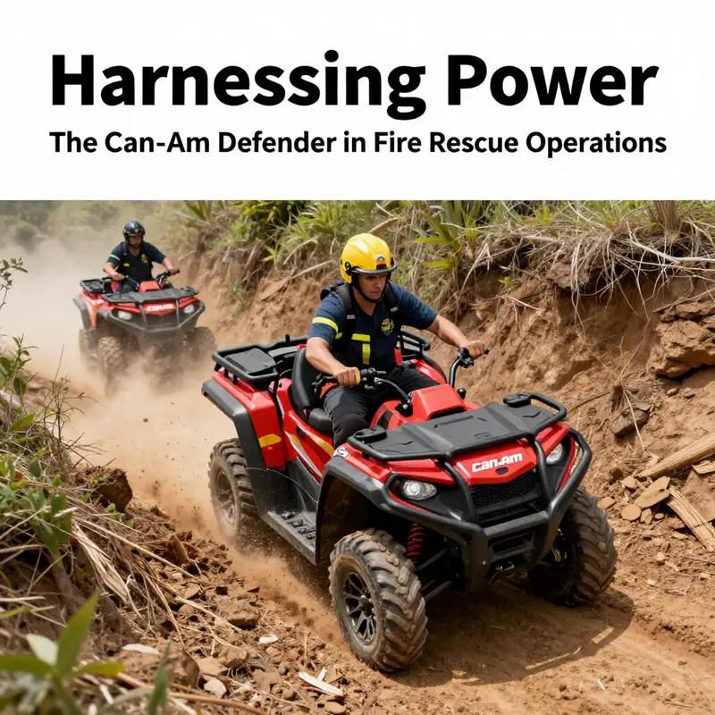 The Can-Am Defender UTV exemplifies superior durability and versatility, essential for firefighting and rescue missions.