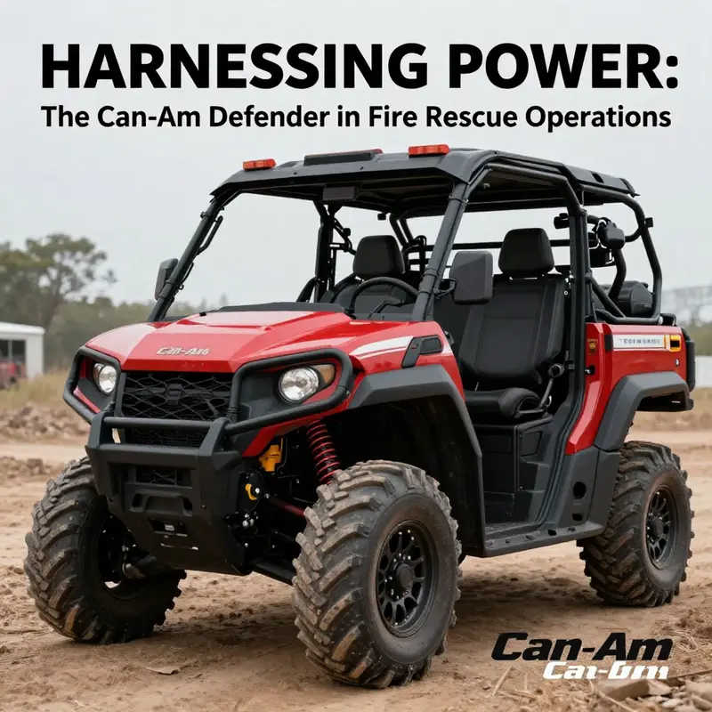The Can-Am Defender UTV exemplifies superior durability and versatility, essential for firefighting and rescue missions.