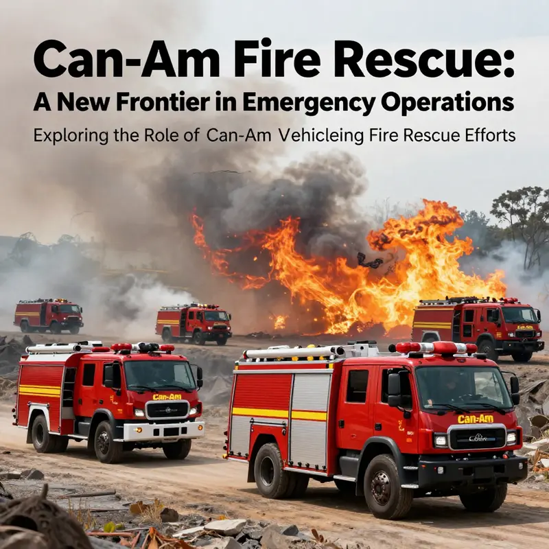 A collection of Can-Am vehicles working in concert during a wildfire rescue operation.