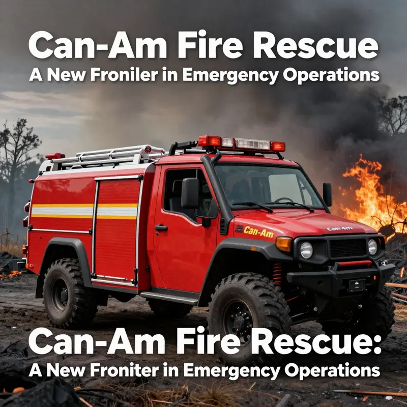 A Can-Am vehicle ready for action in fire rescue scenarios, symbolizing innovation in emergency response.