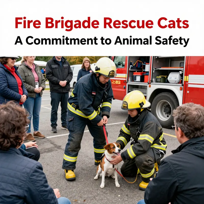 A firefighter demonstrates dedication and skill in rescuing a cat from a smoke-filled environment.