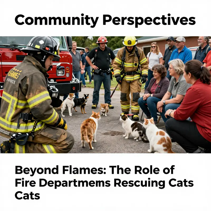 A firefighter demonstrates their commitment to rescuing animals in perilous situations.