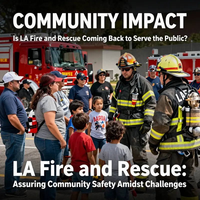 Firefighters at a busy LA fire station, highlighting their ongoing commitment to community safety.