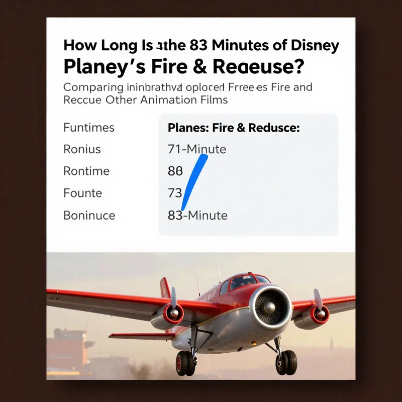 The runtime of 83 minutes highlighted alongside characters from Disney’s *Planes: Fire & Rescue*.