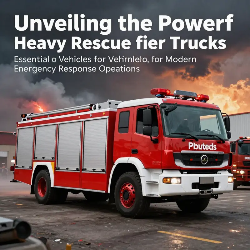 A heavy rescue fire truck positioned at an emergency scene, exemplifying its crucial role in rescue operations.