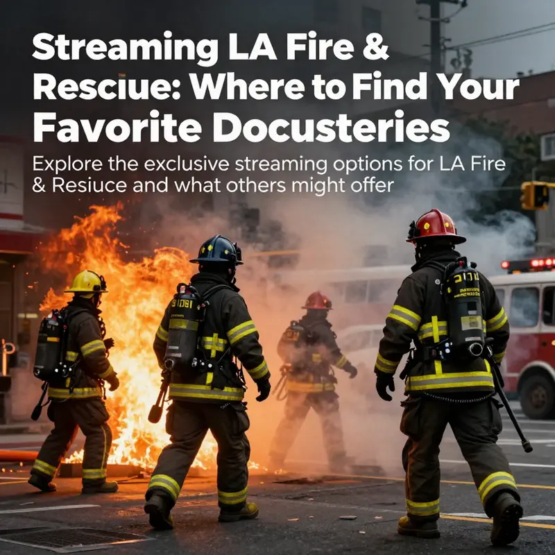 Firefighters battling flames in an urban setting, representing the themes of LA Fire & Rescue.