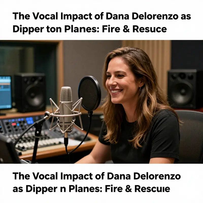 Dana Delorenzo recording her voice for the character Dipper.