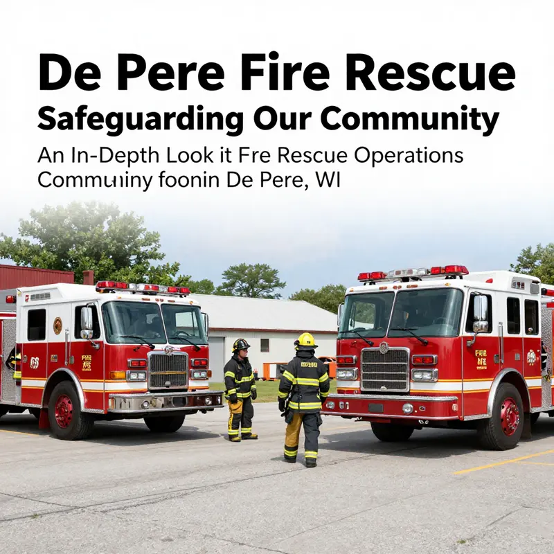 A dynamic image of De Pere Fire Rescue firefighters in action, symbolizing commitment to community safety.