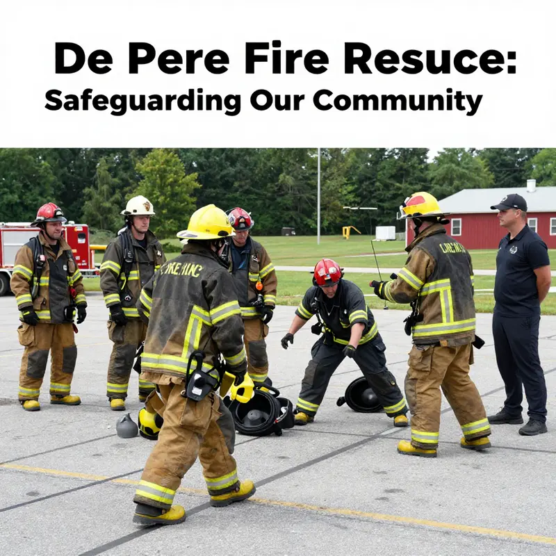 De Pere Fire Rescue personnel engage with the community during a public safety event.