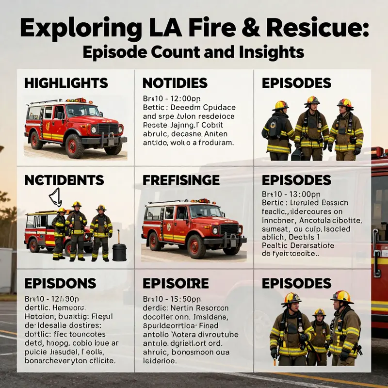 A collage of significant moments from all 8 episodes of LA Fire & Rescue.