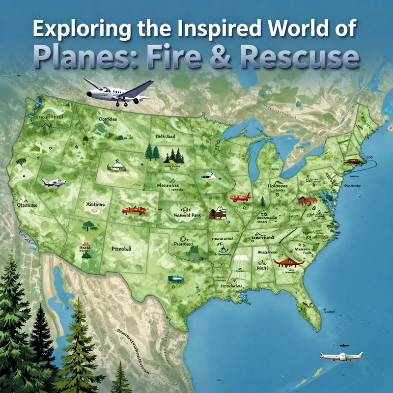 The stunning landscape of Piston Peak National Park, the central setting of *Planes: Fire & Rescue*.