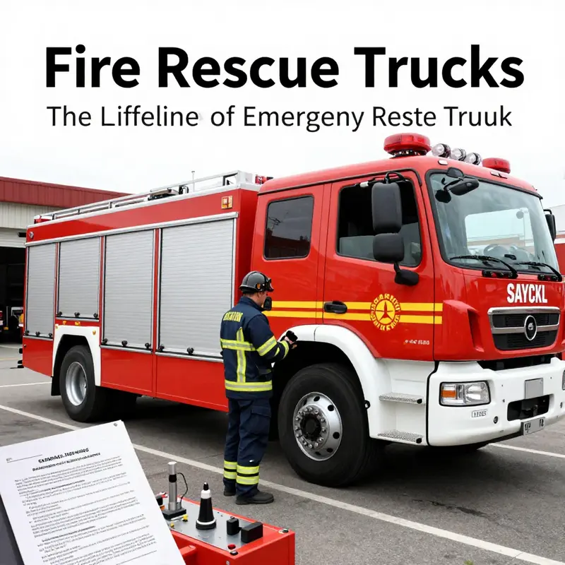 Different types of fire rescue trucks ready for various emergency situations.