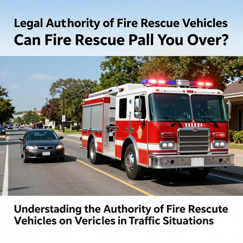 Fire rescue vehicles do not have the legal authority to pull vehicles over.