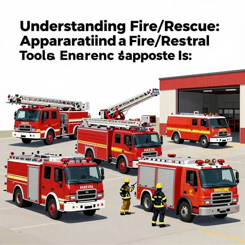 A comprehensive overview of different fire/rescue apparatus showcasing their unique functionalities.