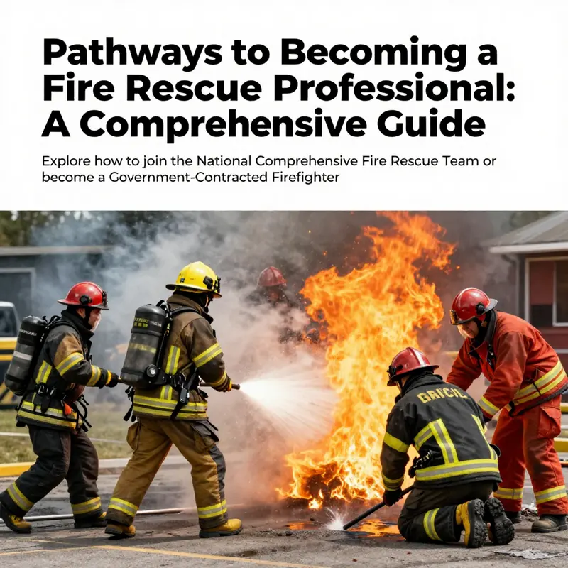 A team of firefighters combating a fire while assisting people in distress, showcasing the essential roles of fire rescue professionals.