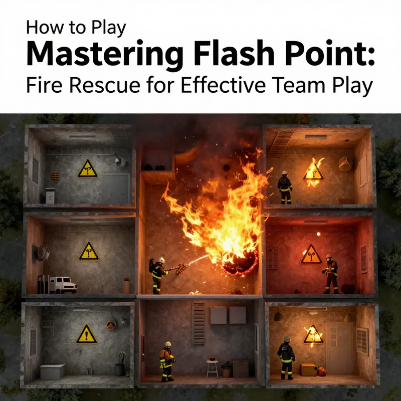 An organized setup of Flash Point: Fire Rescue ready for gameplay.
