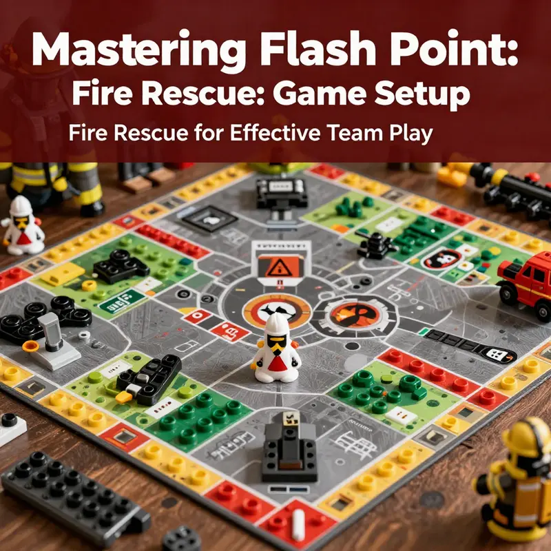An organized setup of Flash Point: Fire Rescue ready for gameplay.