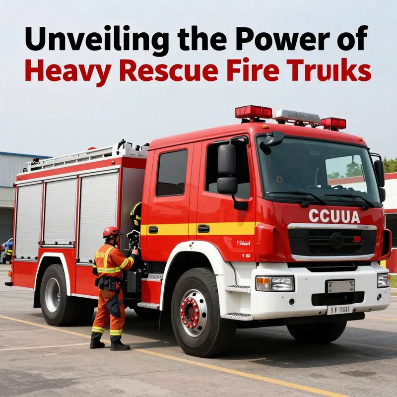 Heavy rescue fire truck in action during an emergency response, showcasing its vital role in complex situations.