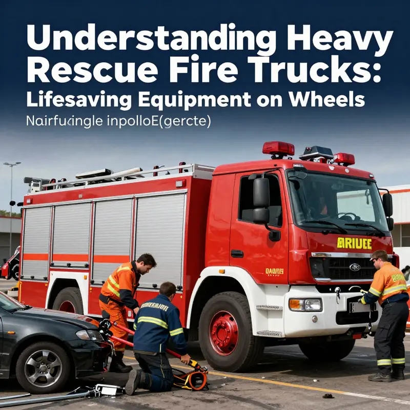 A heavy rescue fire truck prepared for a technical rescue operation.