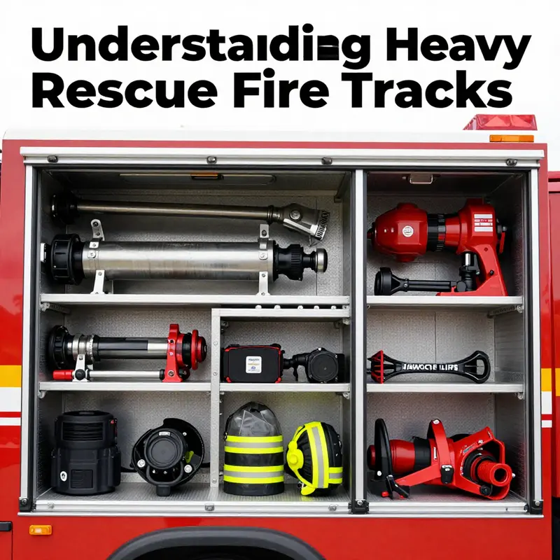 Heavy rescue fire truck at work, showcasing the critical role of specialized rescue operations.