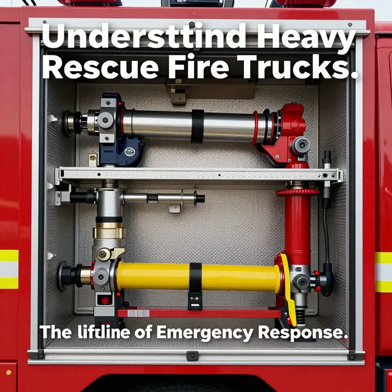 A heavy rescue fire truck ready for action, demonstrating its importance in emergency rescue scenarios.