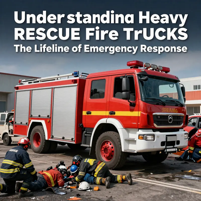 A heavy rescue fire truck ready for action, demonstrating its importance in emergency rescue scenarios.
