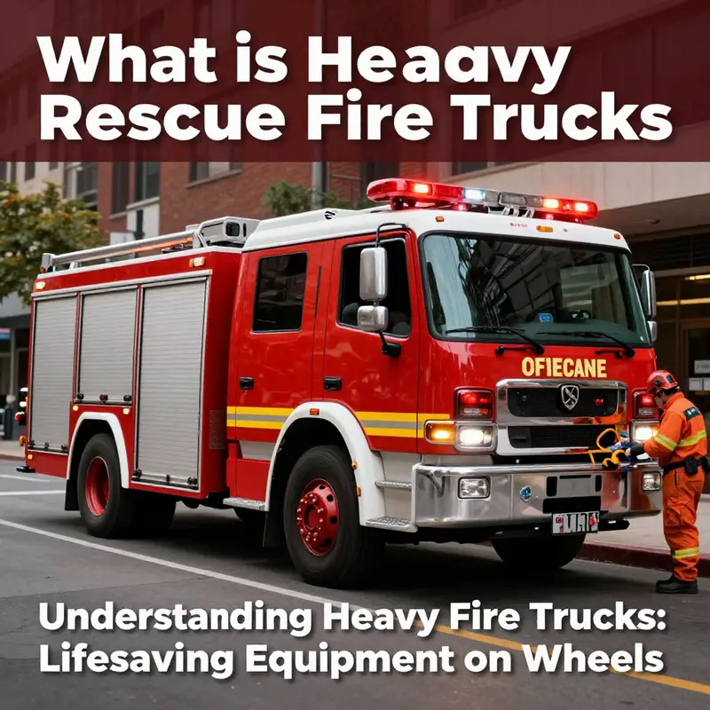 A heavy rescue fire truck prepared for a technical rescue operation.