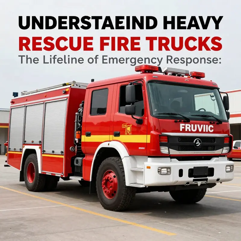 A heavy rescue fire truck ready for action, demonstrating its importance in emergency rescue scenarios.