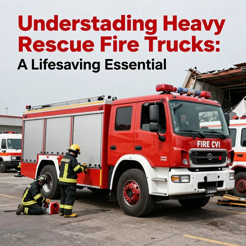 Heavy rescue fire truck at work, showcasing the critical role of specialized rescue operations.