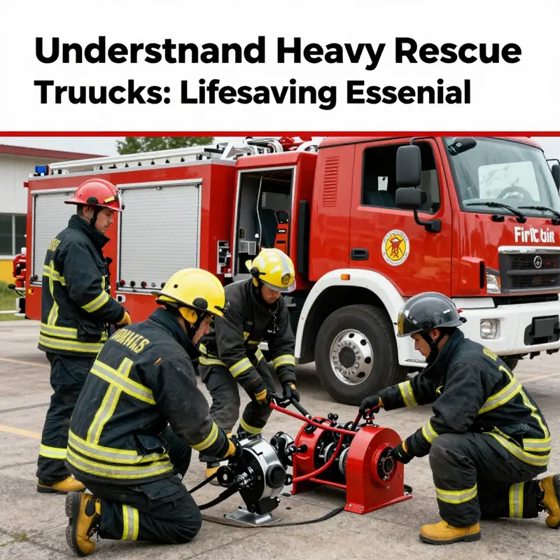 Heavy rescue fire truck at work, showcasing the critical role of specialized rescue operations.