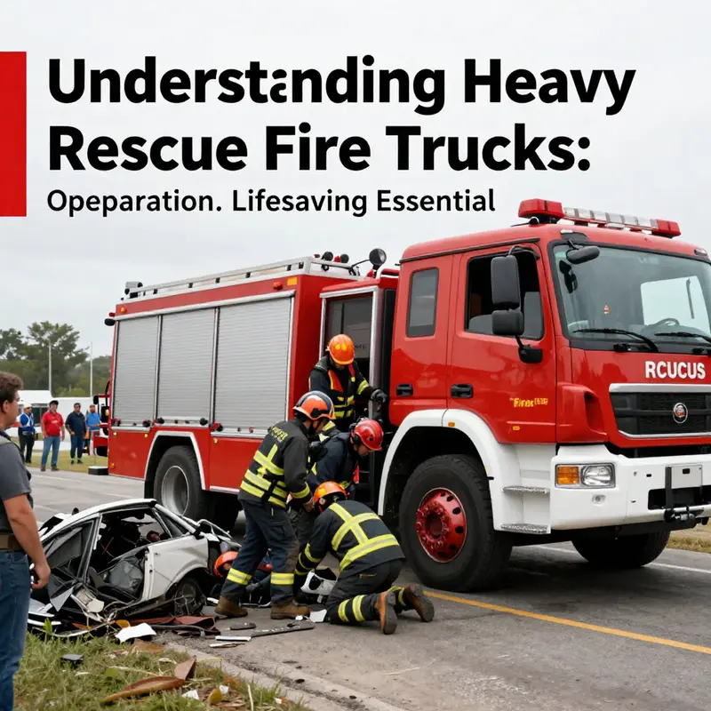 Heavy rescue fire truck at work, showcasing the critical role of specialized rescue operations.