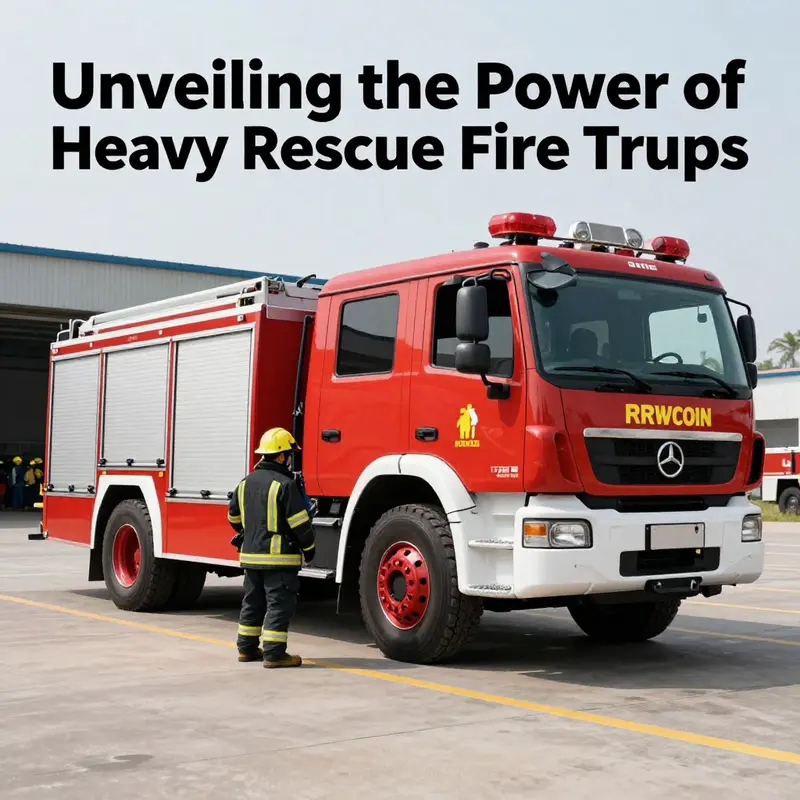 Heavy rescue fire truck in action during an emergency response, showcasing its vital role in complex situations.