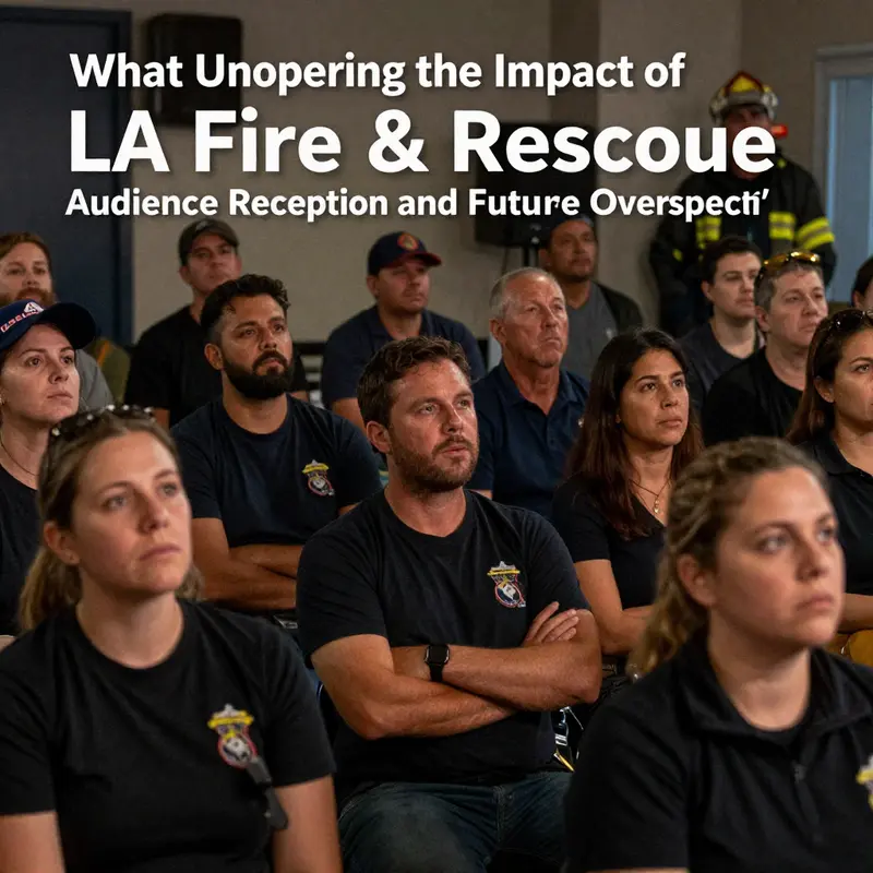 Firefighters responding to an emergency call during the premiere of LA Fire & Rescue.