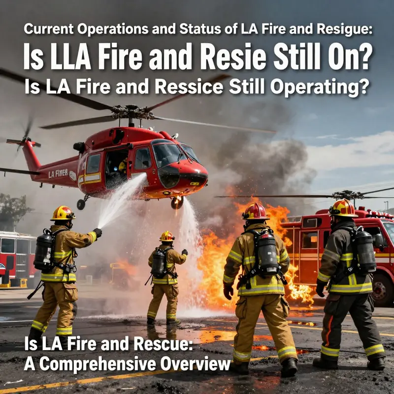 Firefighters from LA Fire and Rescue actively engaged in wildfire suppression.