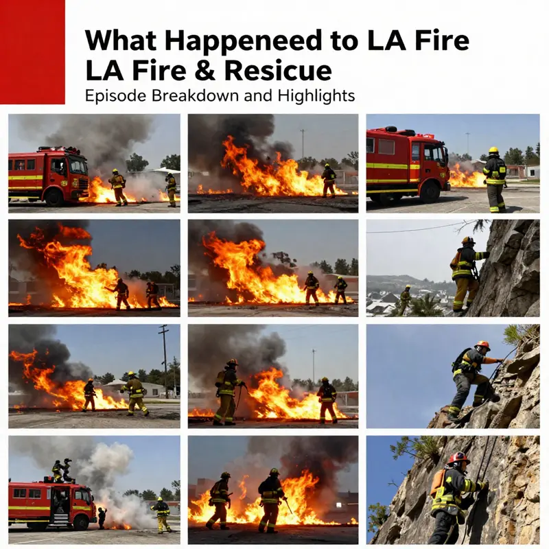 Firefighters responding to an emergency call during the premiere of LA Fire & Rescue.