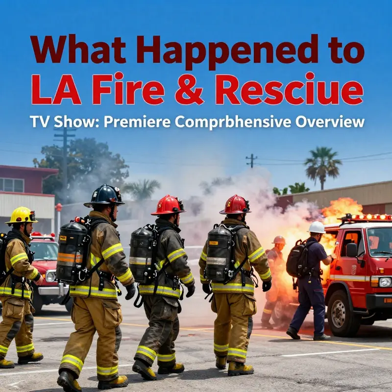Firefighters responding to an emergency call during the premiere of LA Fire & Rescue.