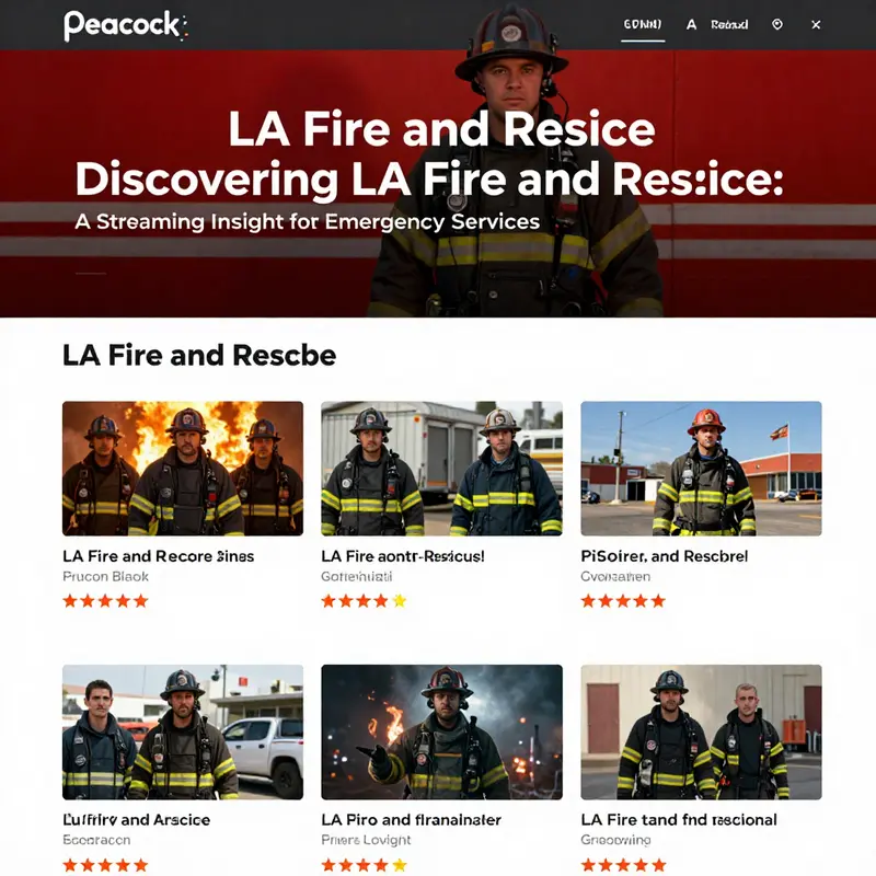 A glimpse at *LA Fire and Rescue* available for streaming on Peacock, highlighting its accessibility.