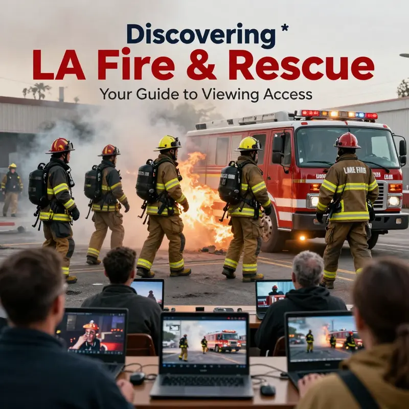 Composite image showcasing firefighters from *LA Fire & Rescue* and various viewers enjoying the series.