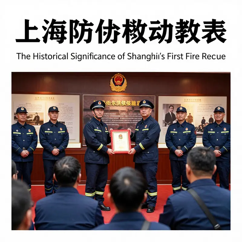 The Hongkou Second Fire Brigade in 1866, the precursor to modern firefighting in Shanghai.