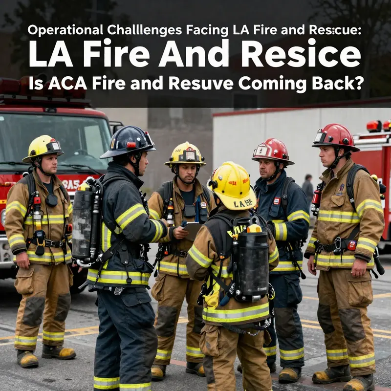 Firefighters at a busy LA fire station, highlighting their ongoing commitment to community safety.