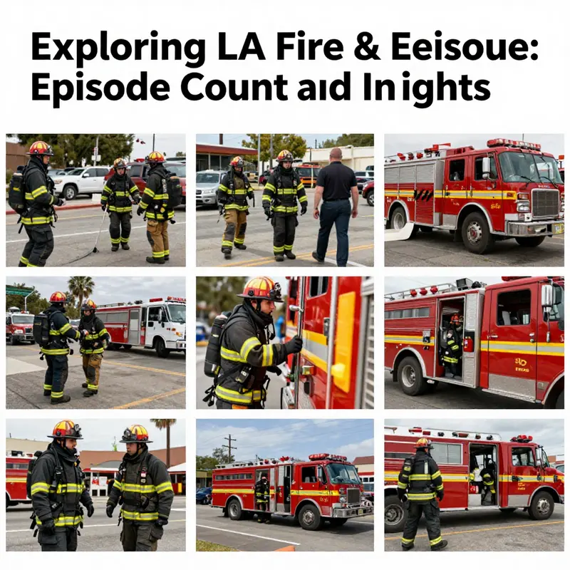 A collage of significant moments from all 8 episodes of LA Fire & Rescue.
