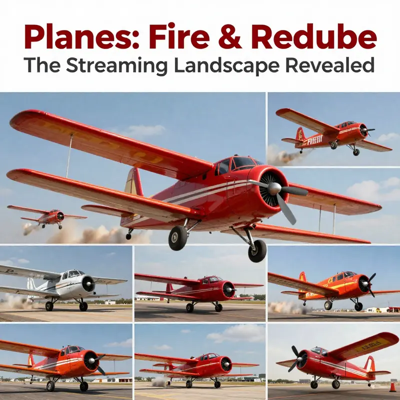 A vibrant collage of firefighting planes in action from Planes: Fire & Rescue.