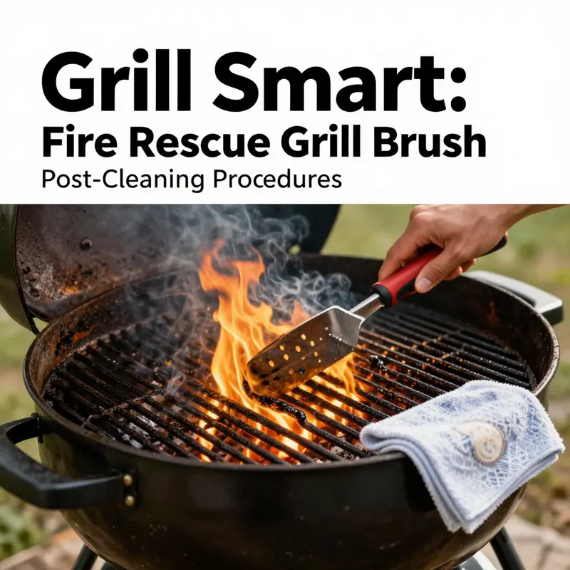 Preparing to clean: Preheating the grill to ensure effective cleaning with the Fire Rescue Grill Brush.