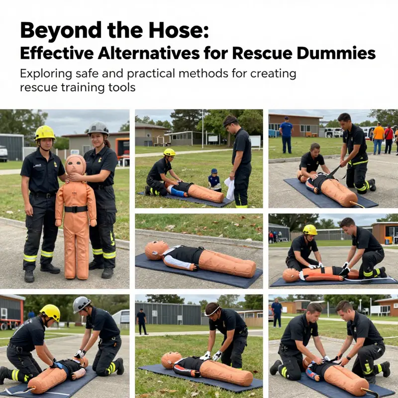 Collage of rescue training scenarios showcasing engagement and safe practices.