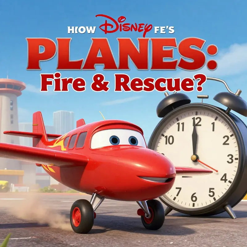 The runtime of 83 minutes highlighted alongside characters from Disney’s *Planes: Fire & Rescue*.