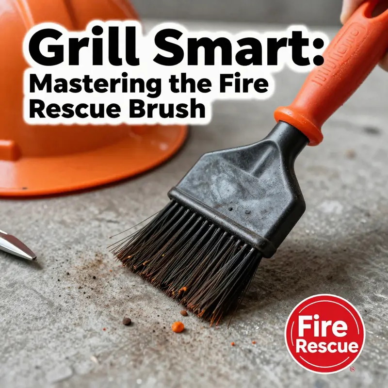 Preparing to clean: Preheating the grill to ensure effective cleaning with the Fire Rescue Grill Brush.